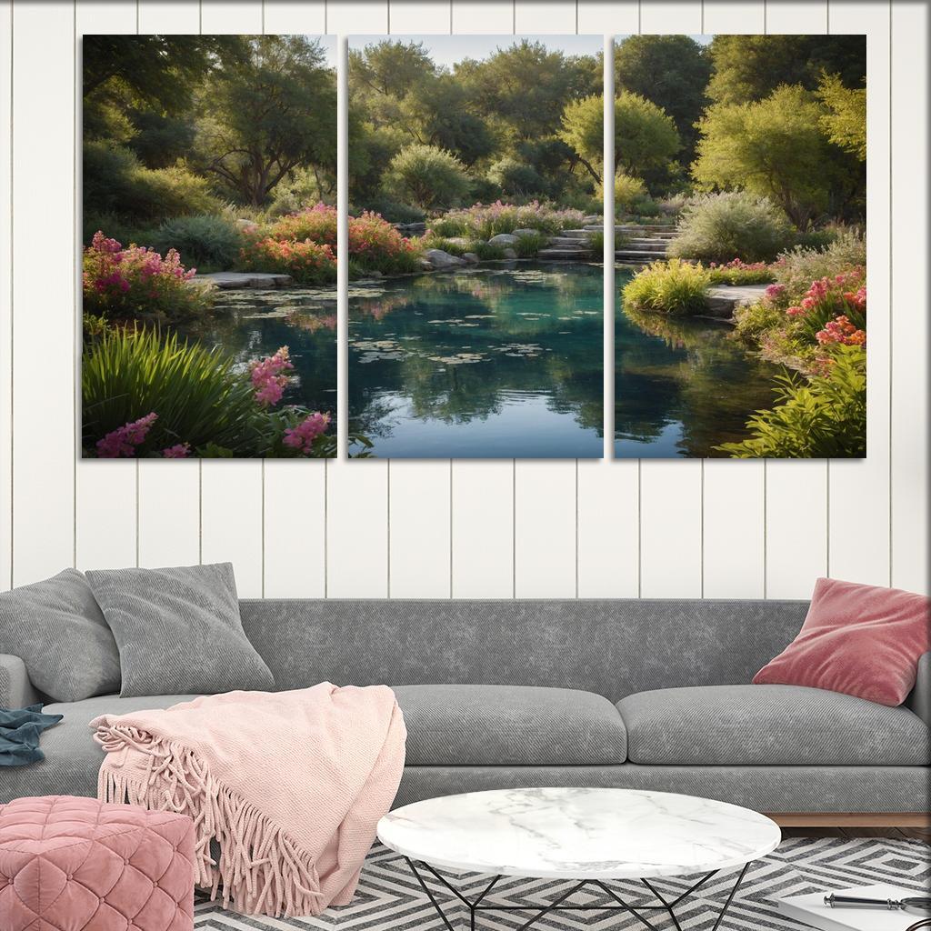 The Hidden Oasis Of Serene Springs Oil Paintings Frame
