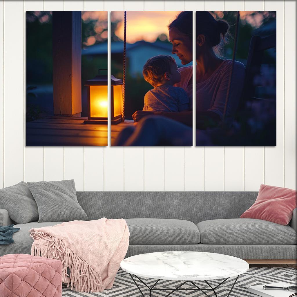 Her Gentle Whisper A Mothers Voice Canvas Paintings Frame