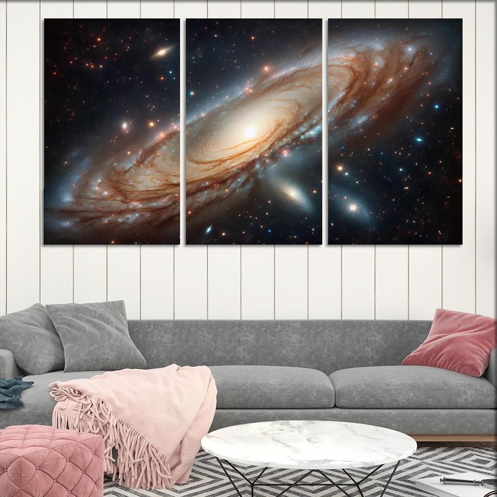 The Striking Features Of The Andromeda Galaxy Abstract Paintings Frame