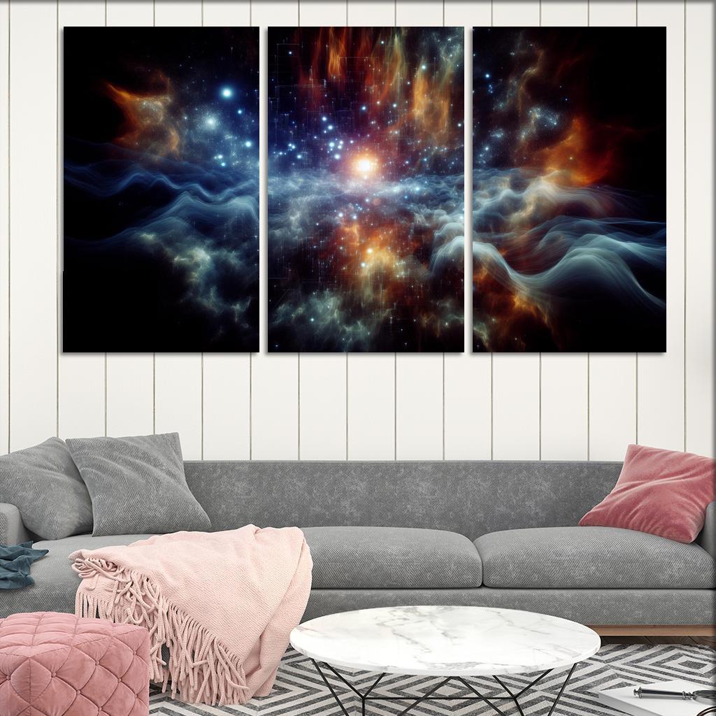 The Marvels Of Cosmic Background Radiation Abstract Paintings Frame