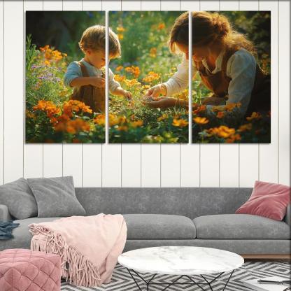 A Garden Of Hope A Mothers Nurturing Spirit Canvas Paintings Frame