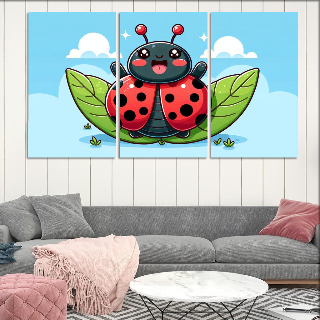Lively Ladybug - Garden Friends Framed Paintings