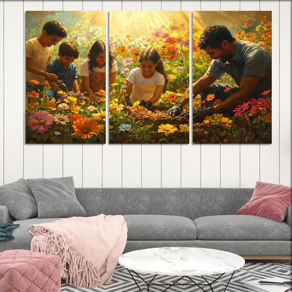 A Mother's Garden Nurtured By Love Modern Paintings Frame