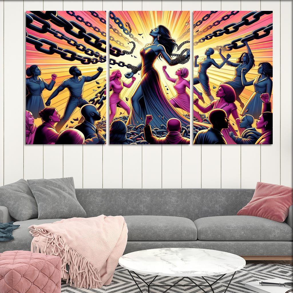 Gender Equality Breaking Barriers Custom Paintings Frame