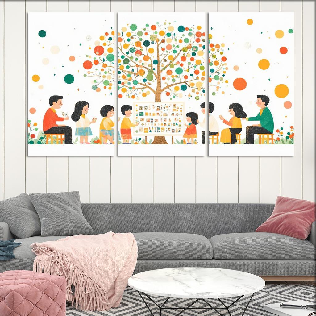 Roots Of Love A Mothers Family Tree Modern Paintings Frame