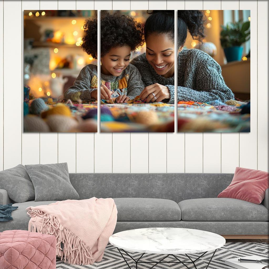 Threads Of Love Weaving A Mother's Legacy Canvas Paintings Frame