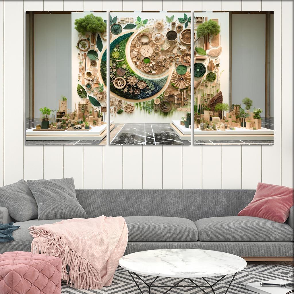 Nature's Art The Beauty Of Sustainable Practices Multi-panel Paintings