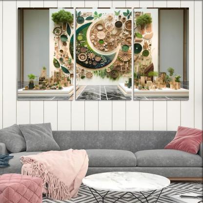 Nature's Art The Beauty Of Sustainable Practices Multi-panel Paintings