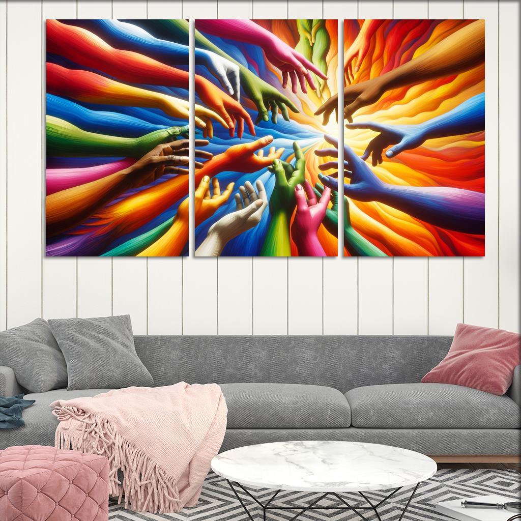 Building Bridges Unity In Diversity Custom Paintings Frame