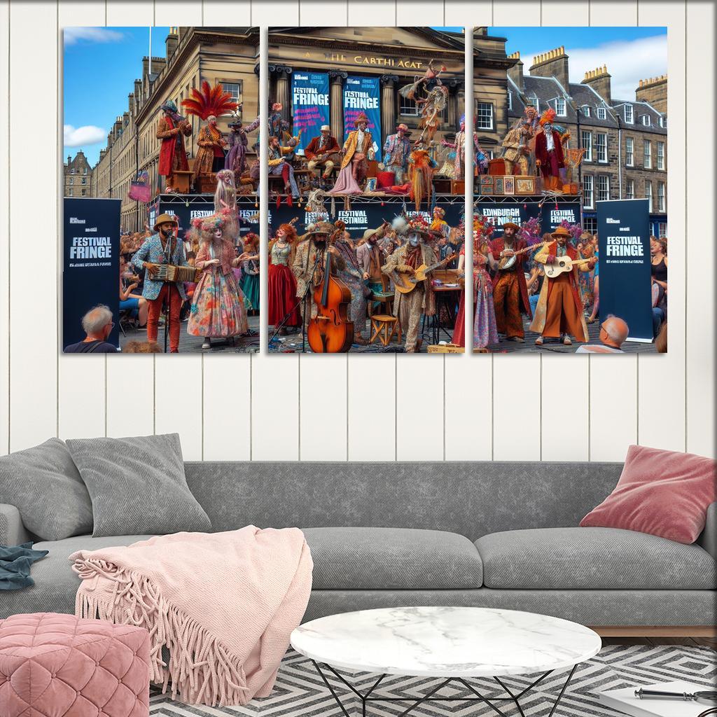 Edinburgh Festival Fringe Canvas Paintings Frame