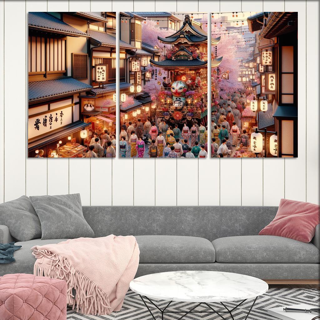 Gion Matsuri - Japan Modern Paintings Frame