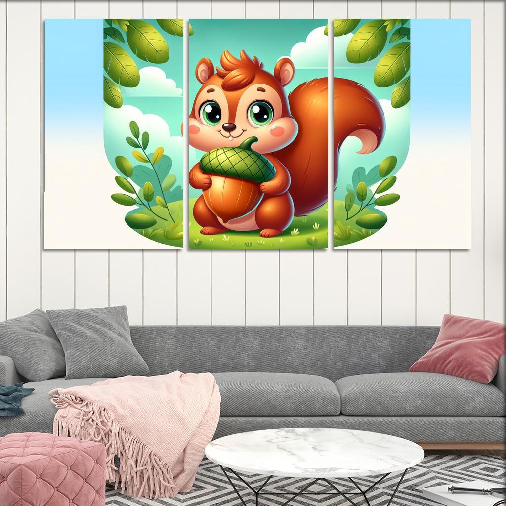 Sneaky Squirrel Modern Paintings Frame