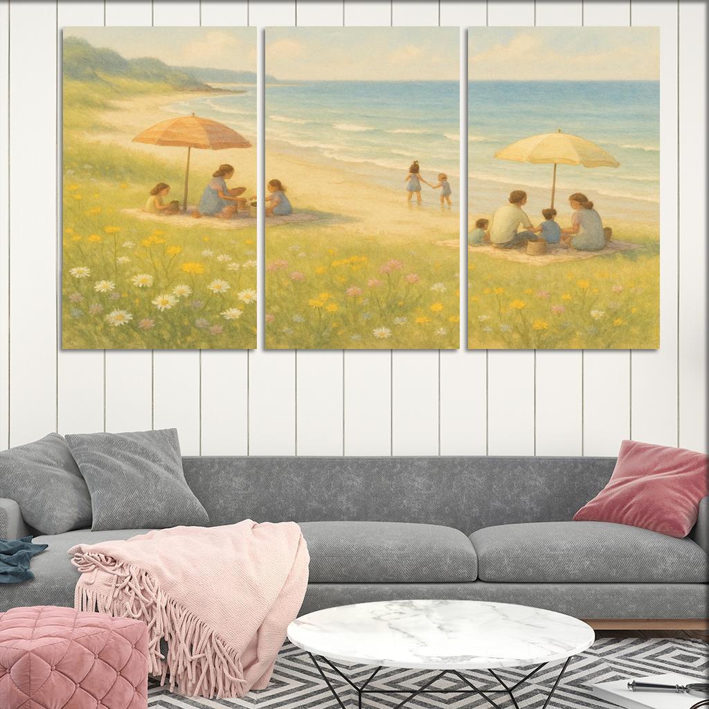 Seaside Meadows Family Haven Custom Paintings Frame