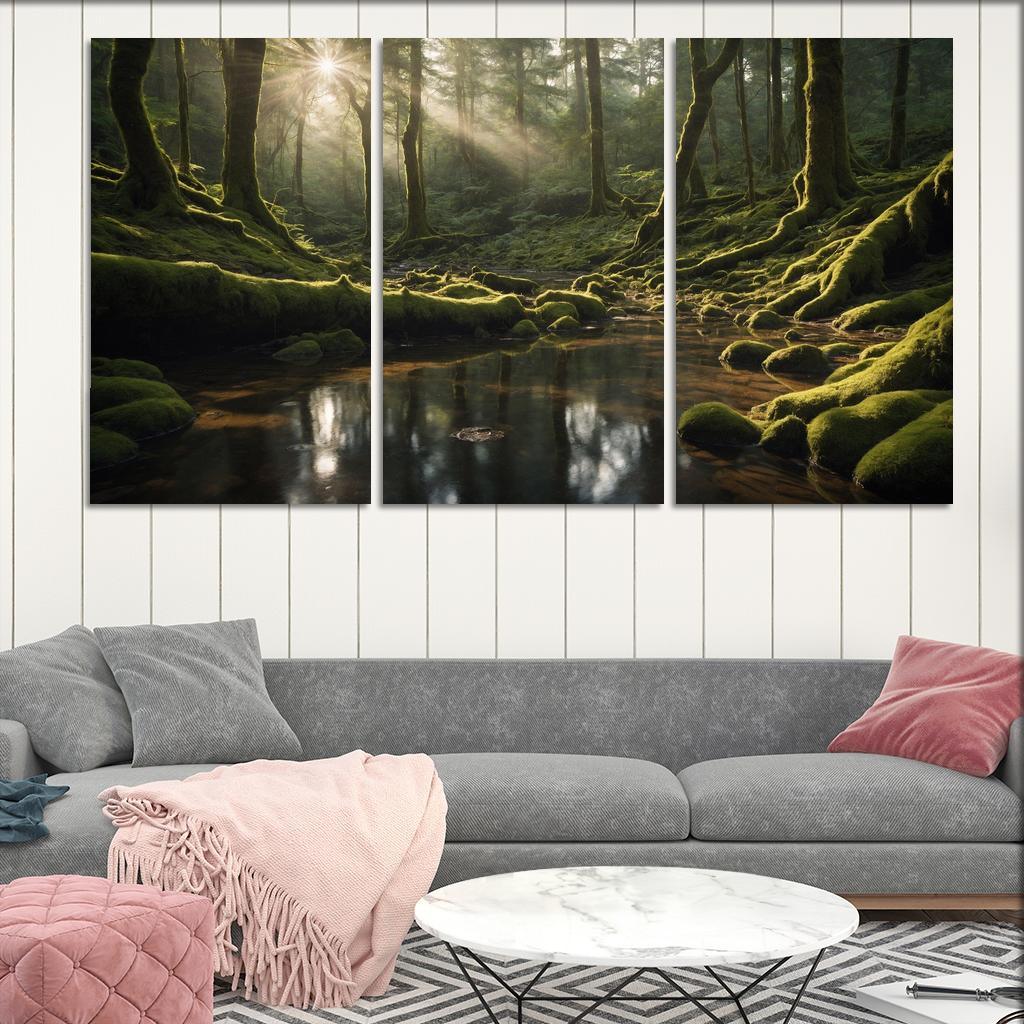 The Serenity Of Hidden Forest Glens Oil Paintings Frame