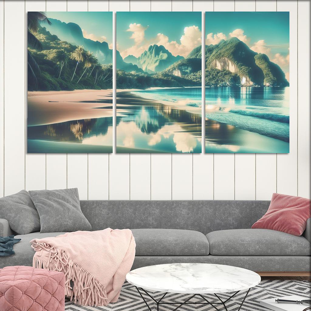 Tranquil Waters Beach Premium Artwork Frames