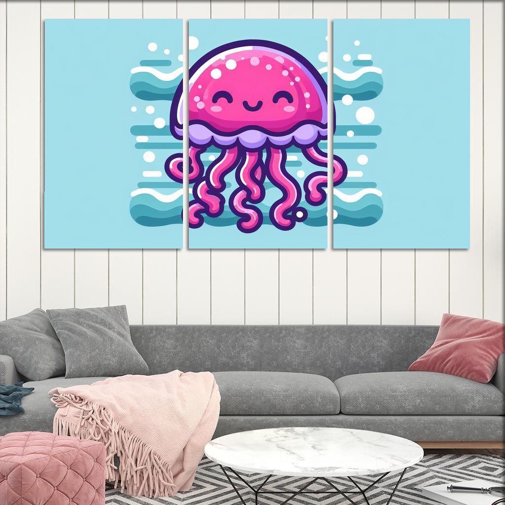 Joyful Jellyfish - Underwater Wonder Framed Paintings