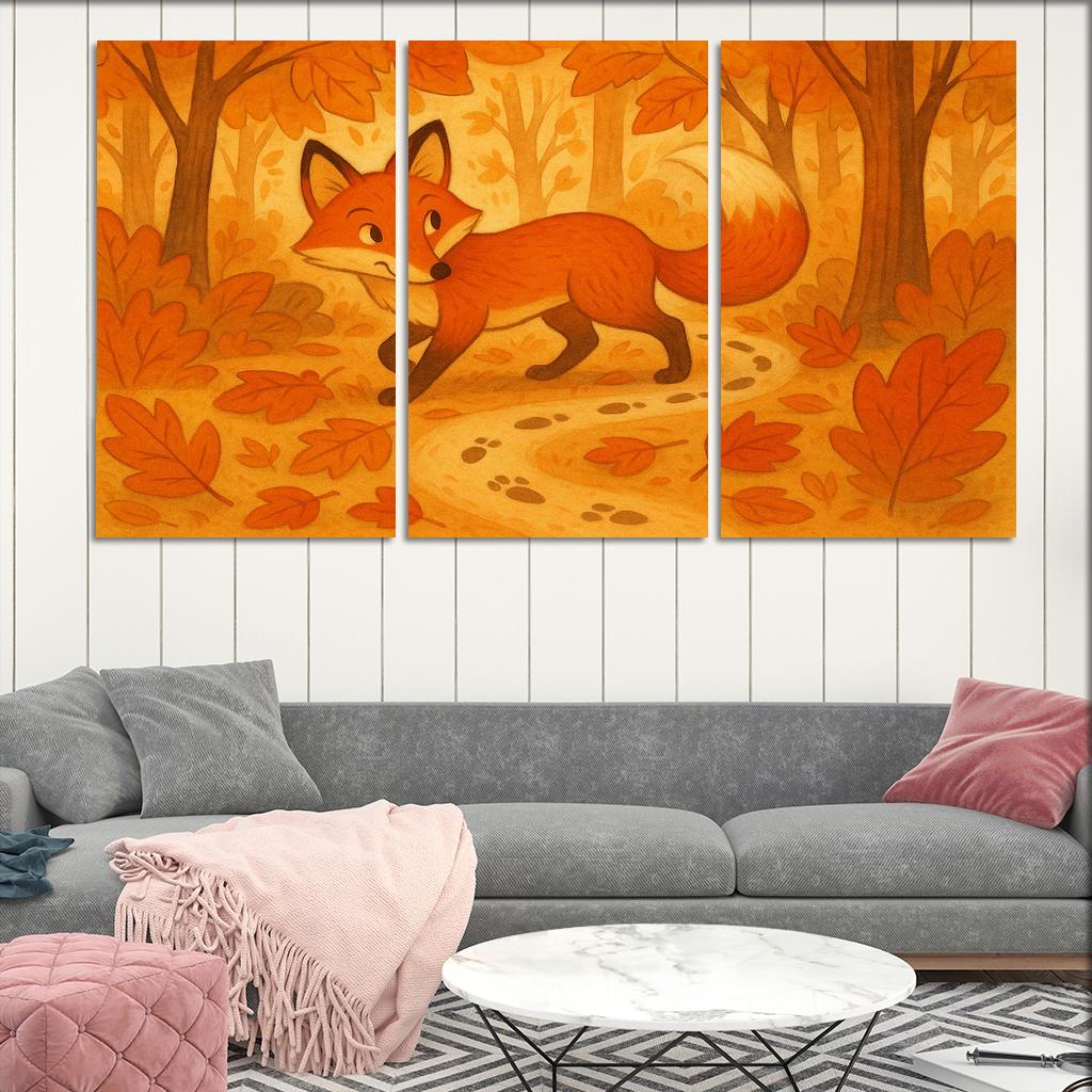 Forest Fox Trail Premium Artwork Frames