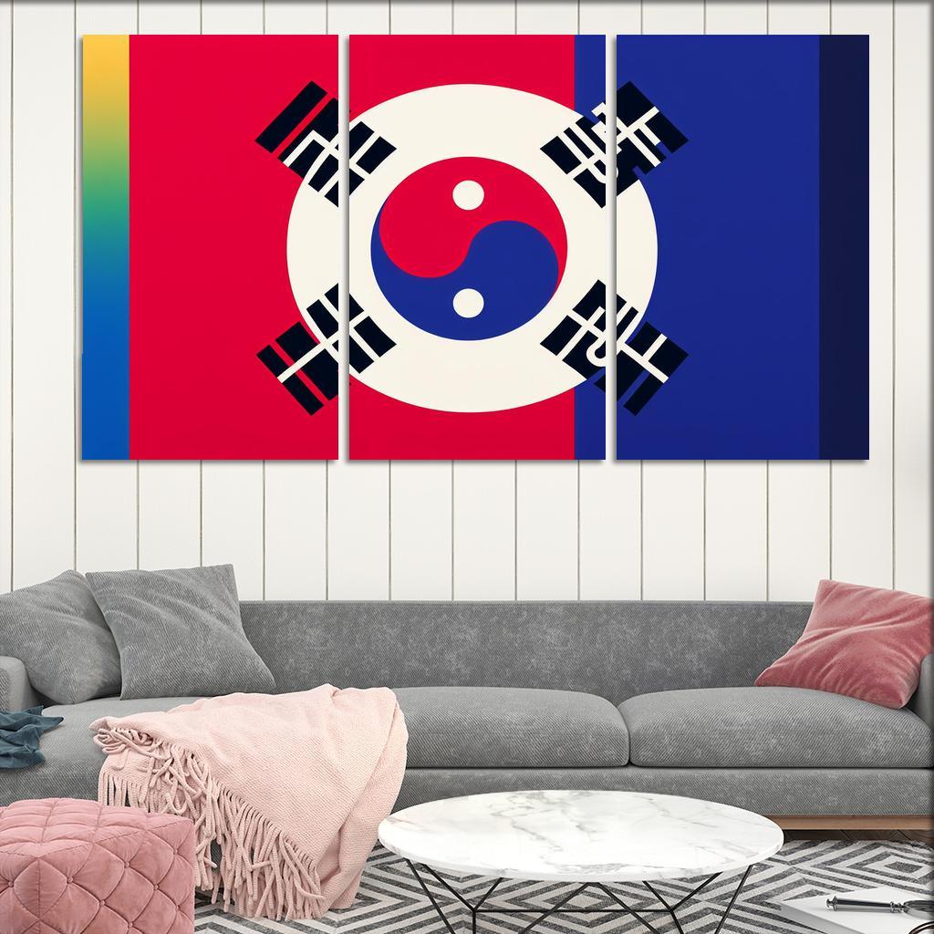 Heritage Of The East The Flag Of The Republic Of Korea Multi-panel Paintings