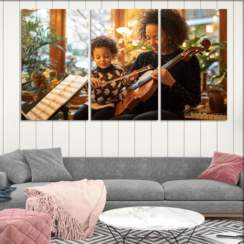 A Symphony Of Love Mothers Heartbeat Canvas Paintings Frame