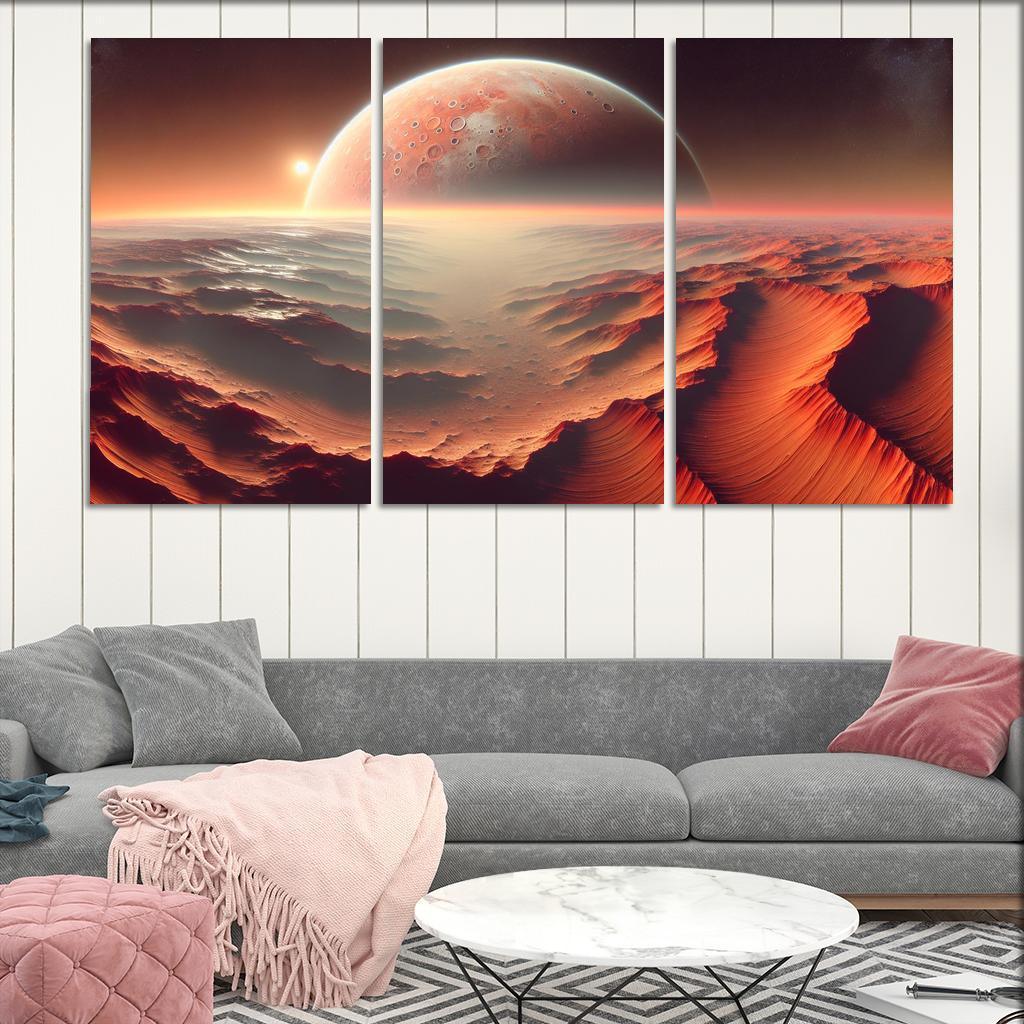 The Evolving Landscape Of Mars Abstract Paintings Frame