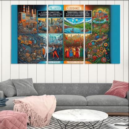 Healing Our Planet A Call For Environmental Justice Multi-panel Paintings
