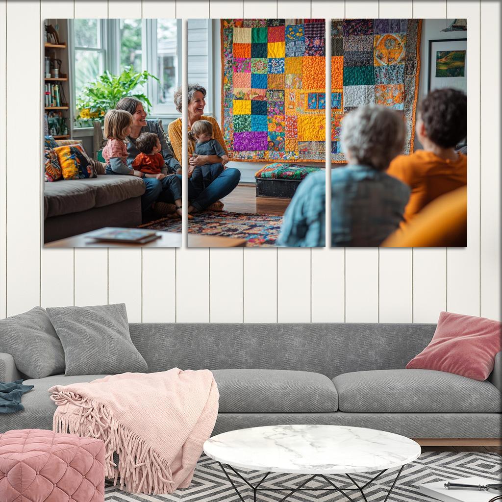 Threads Of Togetherness A Mothers Tapestry Custom Paintings Frame