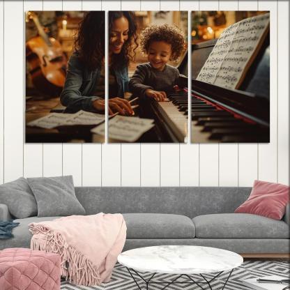 A Symphony Of Love A Mothers Unforgettable Melodies Canvas Paintings Frame