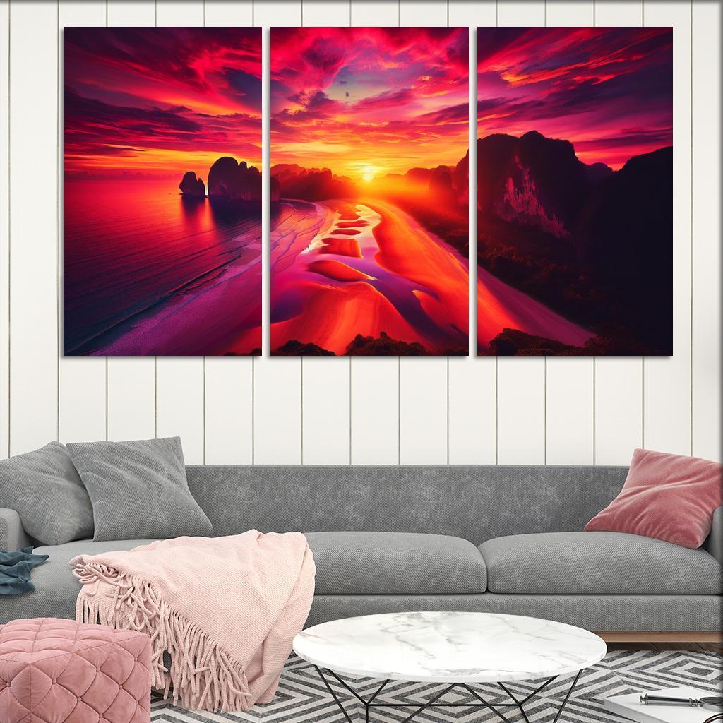 Sun-kissed Bluffs Scenic Lookout Custom Paintings Frame