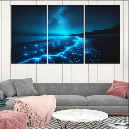 Mystic Waters Nighttime Beach Experience Art Trends