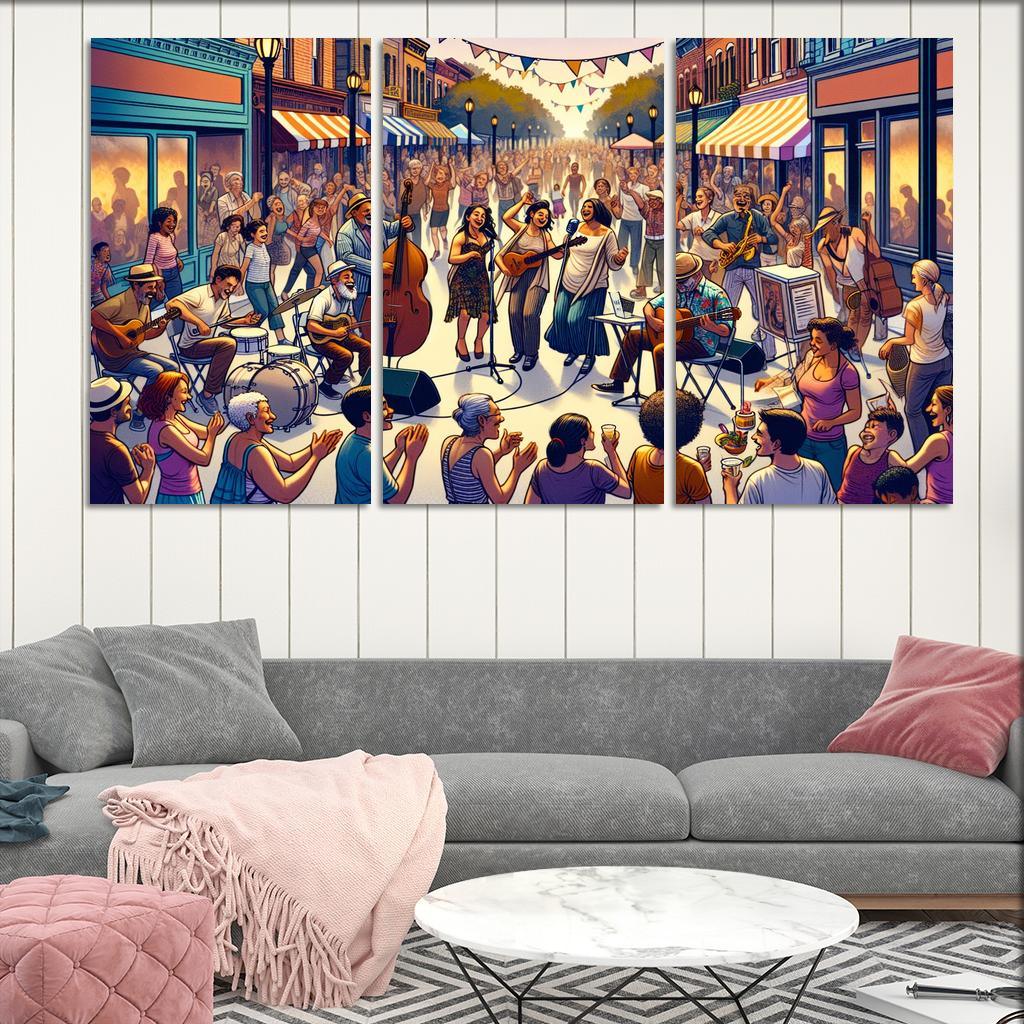 Fte De La Musique - France Framed Paintings