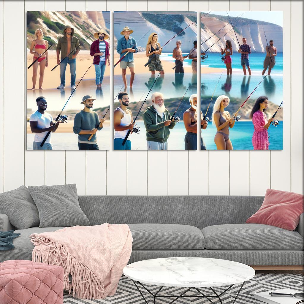 Fisherman's Retreat A Sportsmans Paradise Canvas Paintings Frame