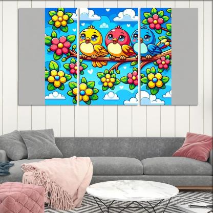 Sunny Sunbirds - Cheerful Companions Framed Paintings