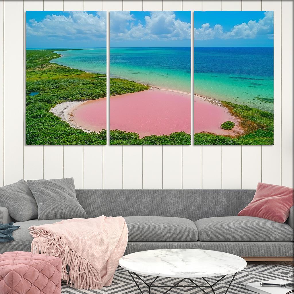 Lake Hillier Abstract Paintings Frame