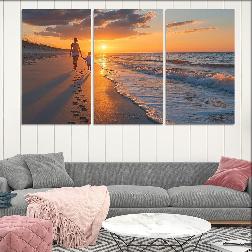 Footprints In The Heart A Mothers Journey Canvas Paintings Frame