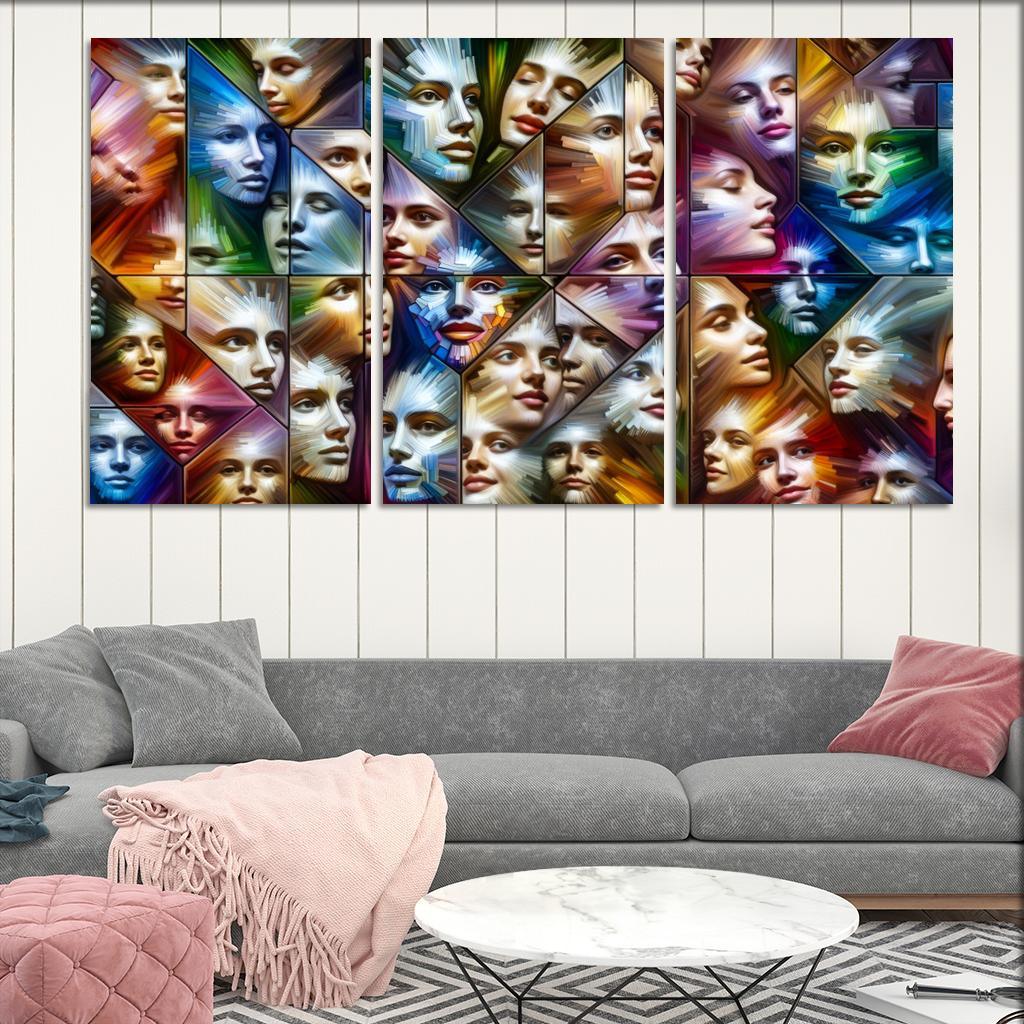 The Silent Struggles Mental Health And Society Custom Paintings Frame