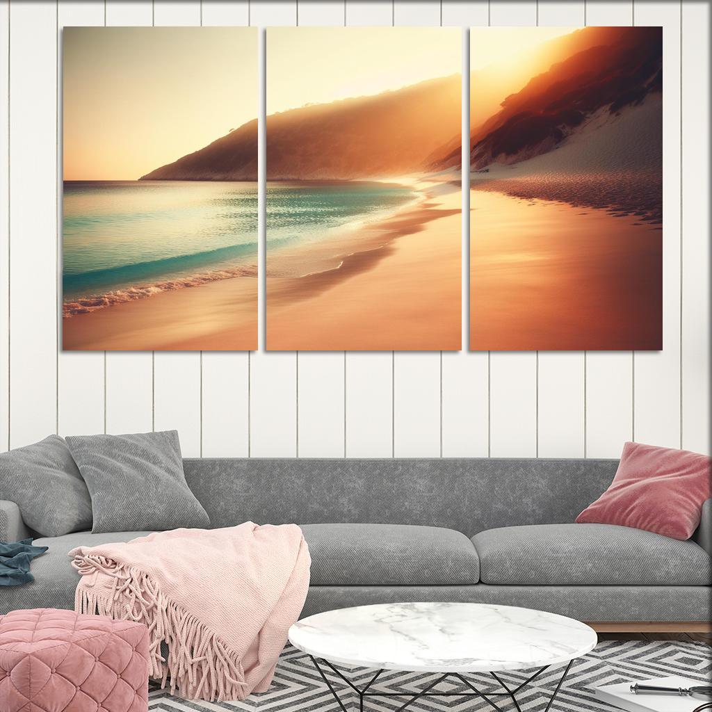 Waves Of Serenity Beach Premium Artwork Frames