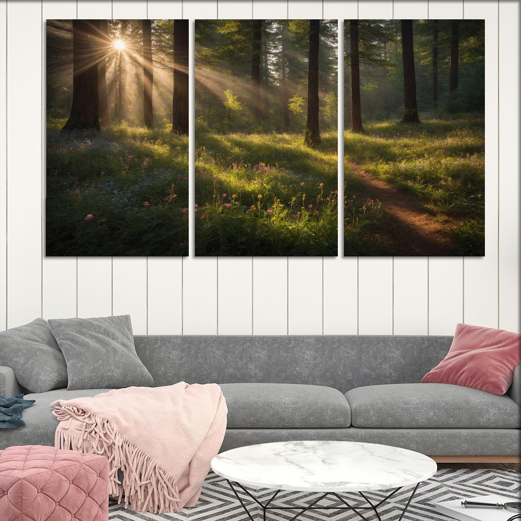 The Ethereal Glades Of Silverwood Modern Paintings Frame