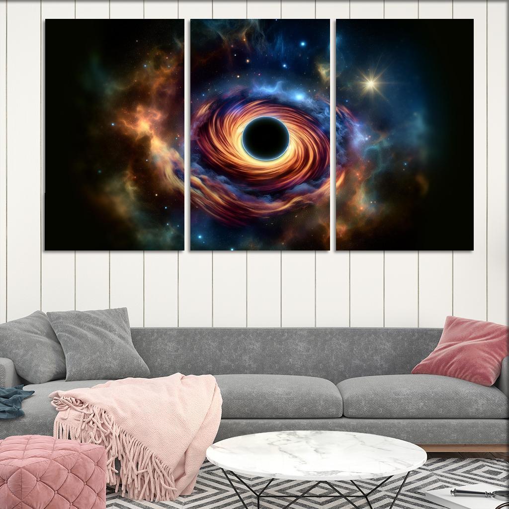 Exploring The Abyss Of Black Holes Abstract Paintings Frame