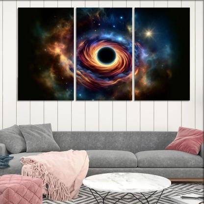 Exploring The Abyss Of Black Holes Abstract Paintings Frame