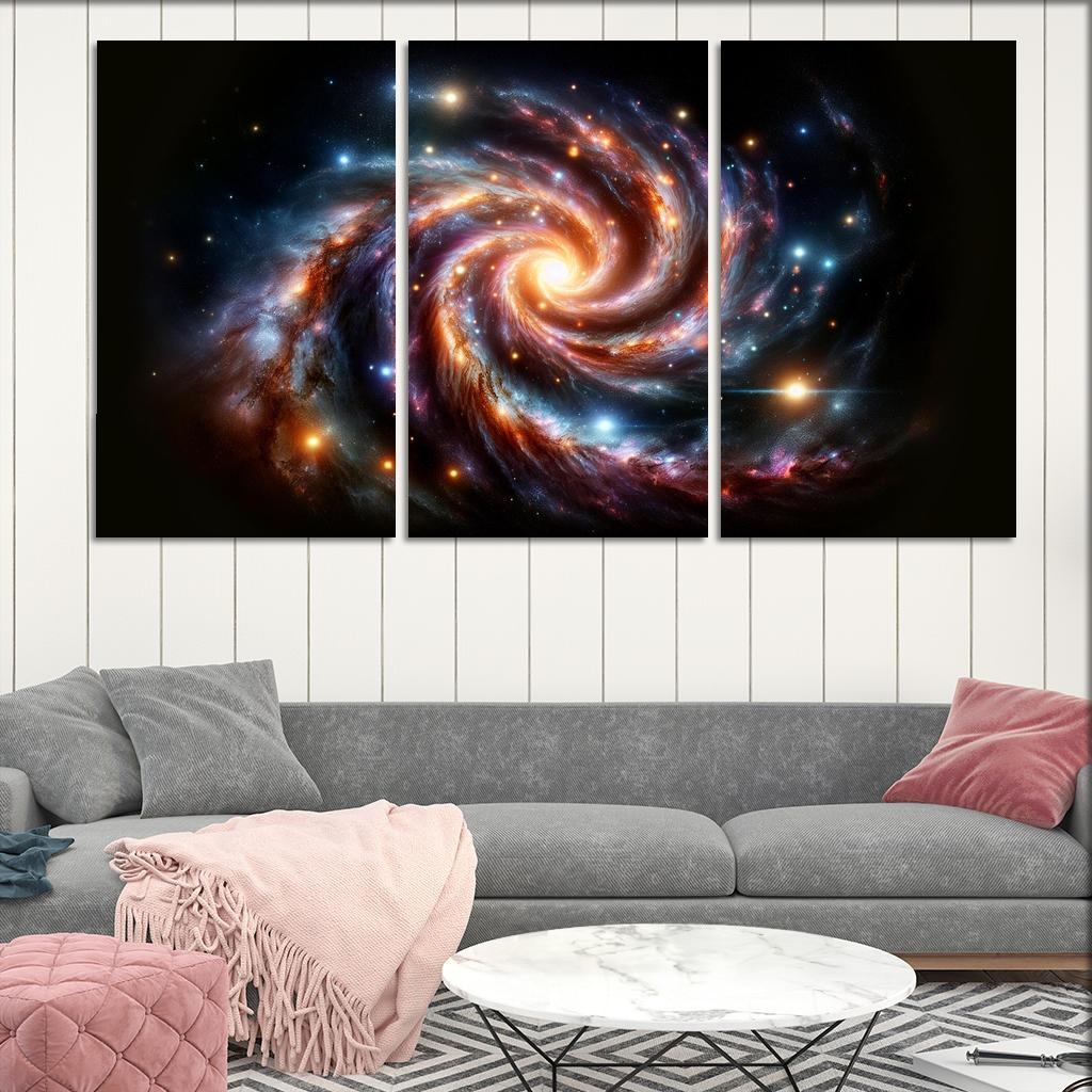 The Complex Structure Of Spiral Galaxies Abstract Paintings Frame