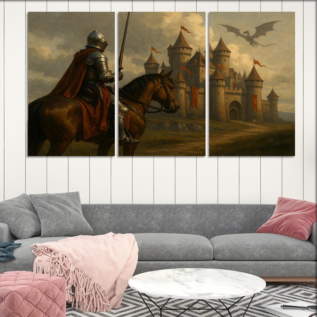 Knight's Quest - Medieval Adventure Framed Paintings