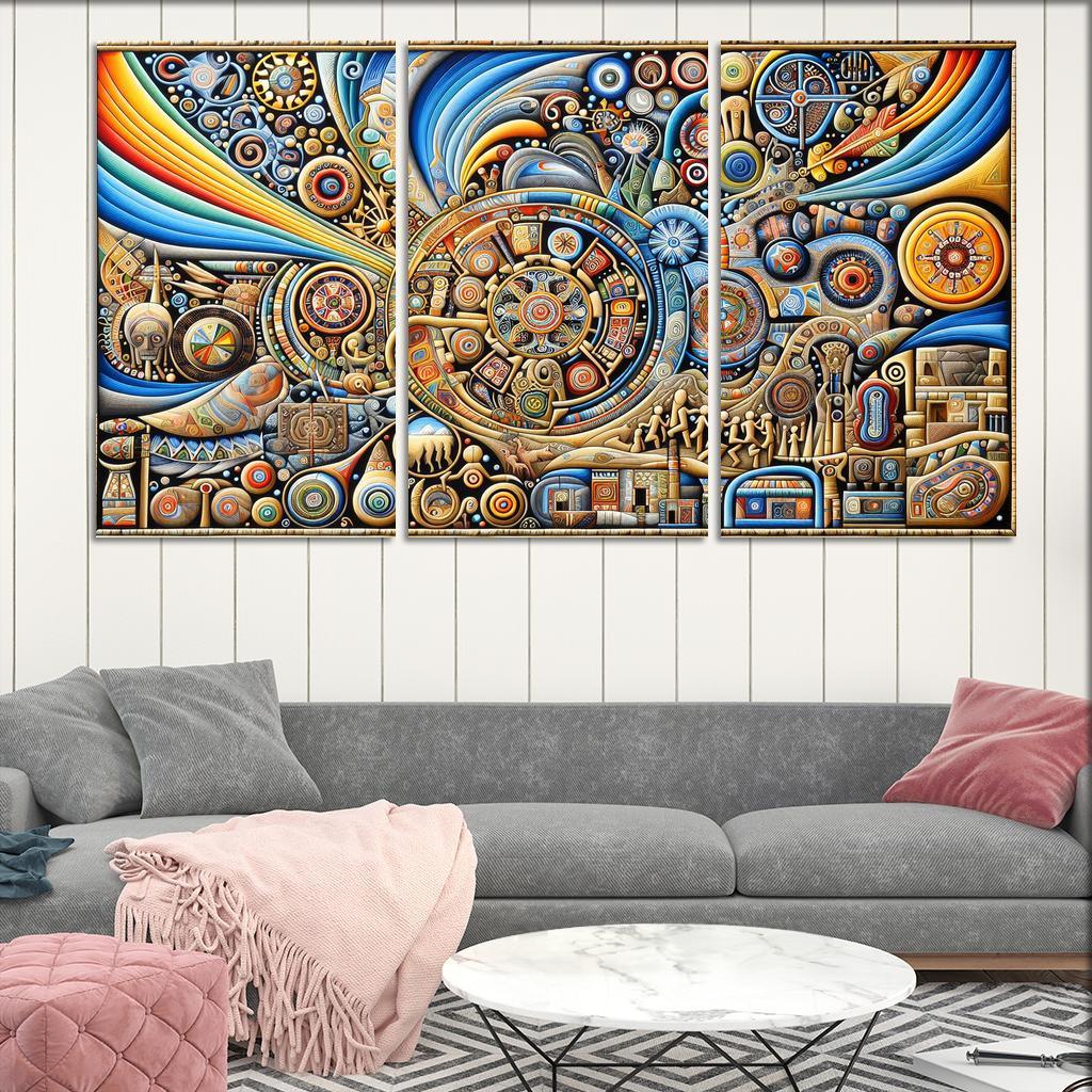 Culture Unbound Preserving Indigenous Traditions Multi-panel Paintings