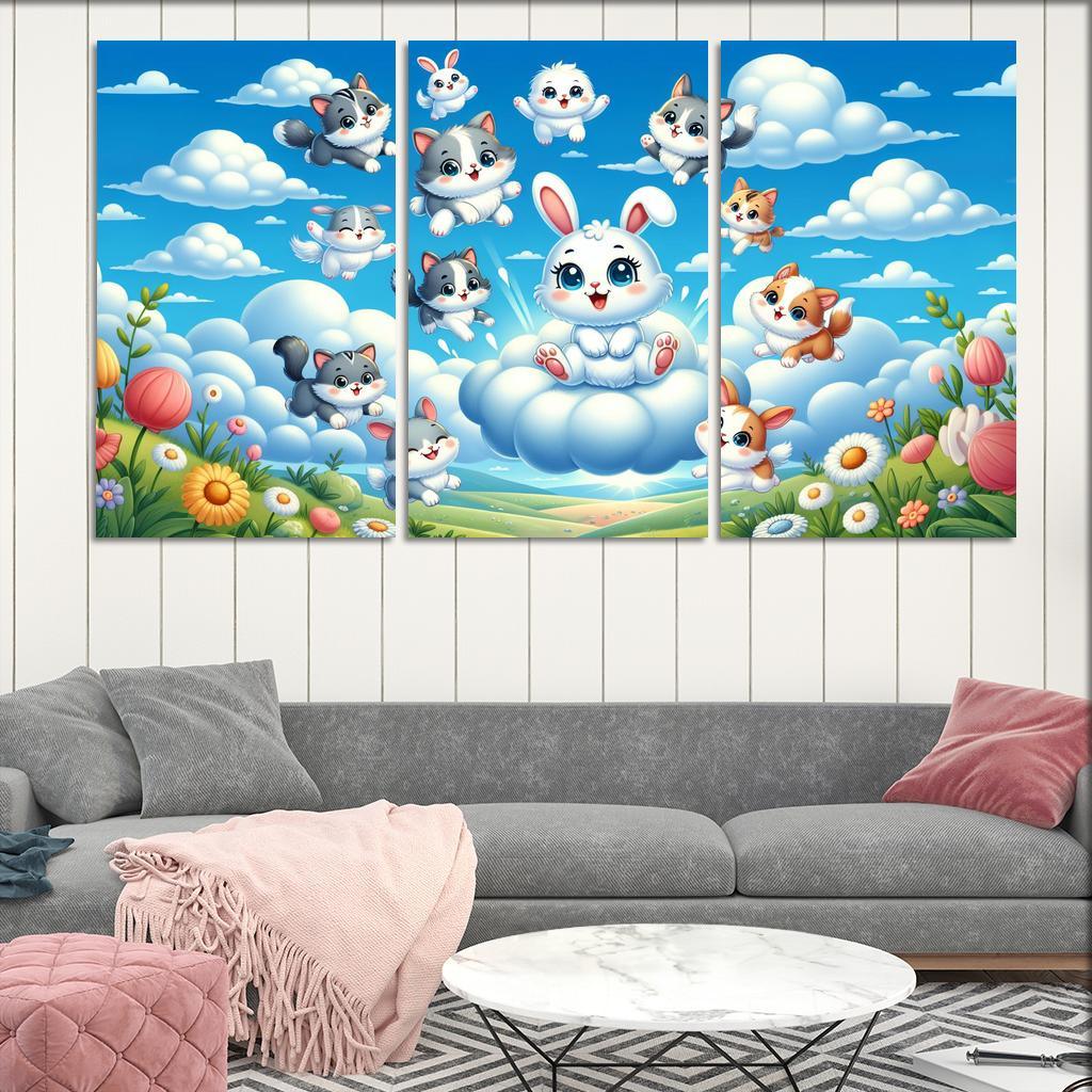 Curious Cloud Critters Premium Artwork Frames