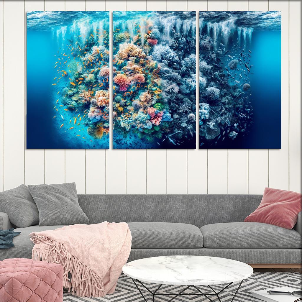 Ocean's Cry A Call To Protect Marine Life Custom Paintings Frame