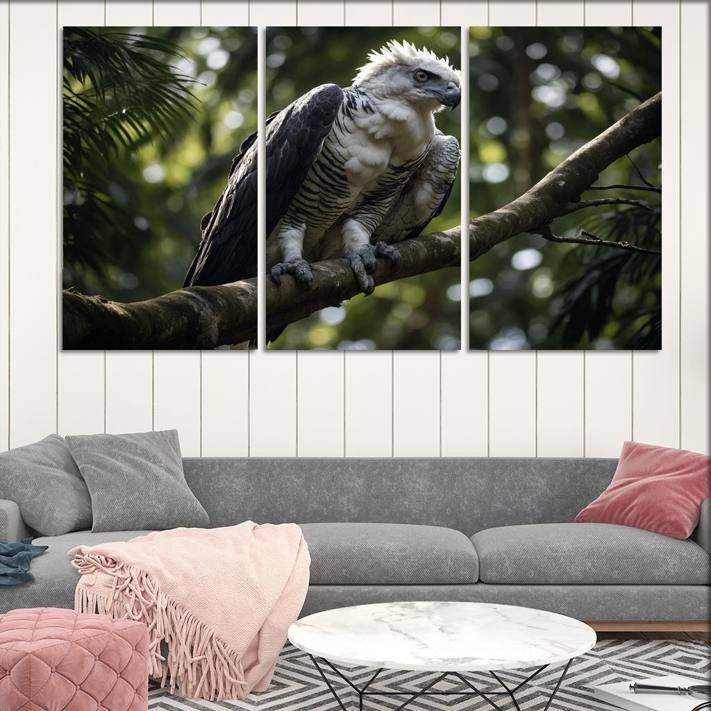 The Regal Harpy Eagle Master Of The Forest Canopy Modern Paintings Frame