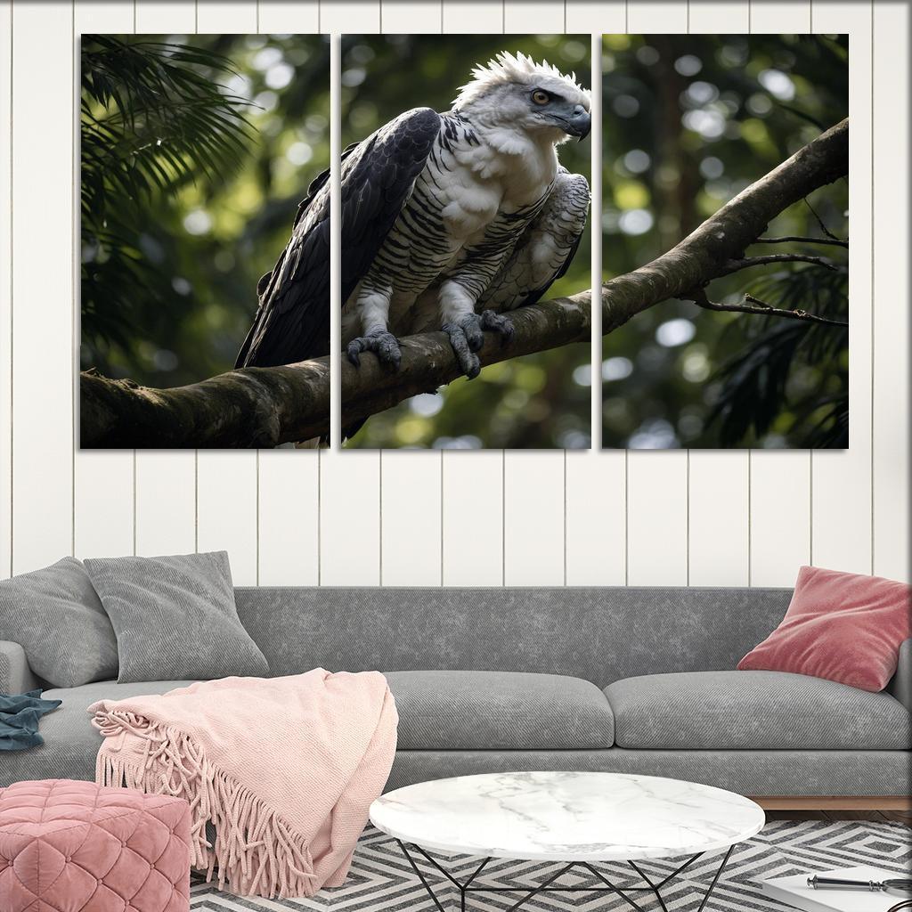 The Regal Harpy Eagle Master Of The Forest Canopy Modern Paintings Frame