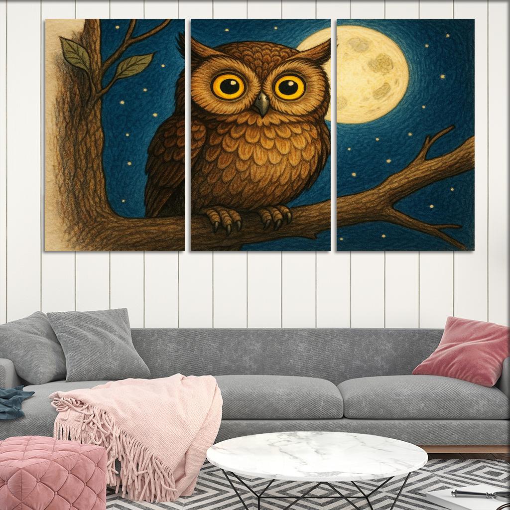 Wise Owl Night Watcher Premium Artwork Frames