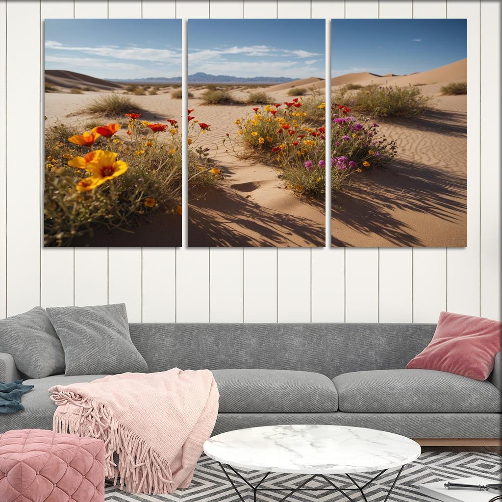 The Peaceful Beauty Of Desert Blooms Oil Paintings Frame