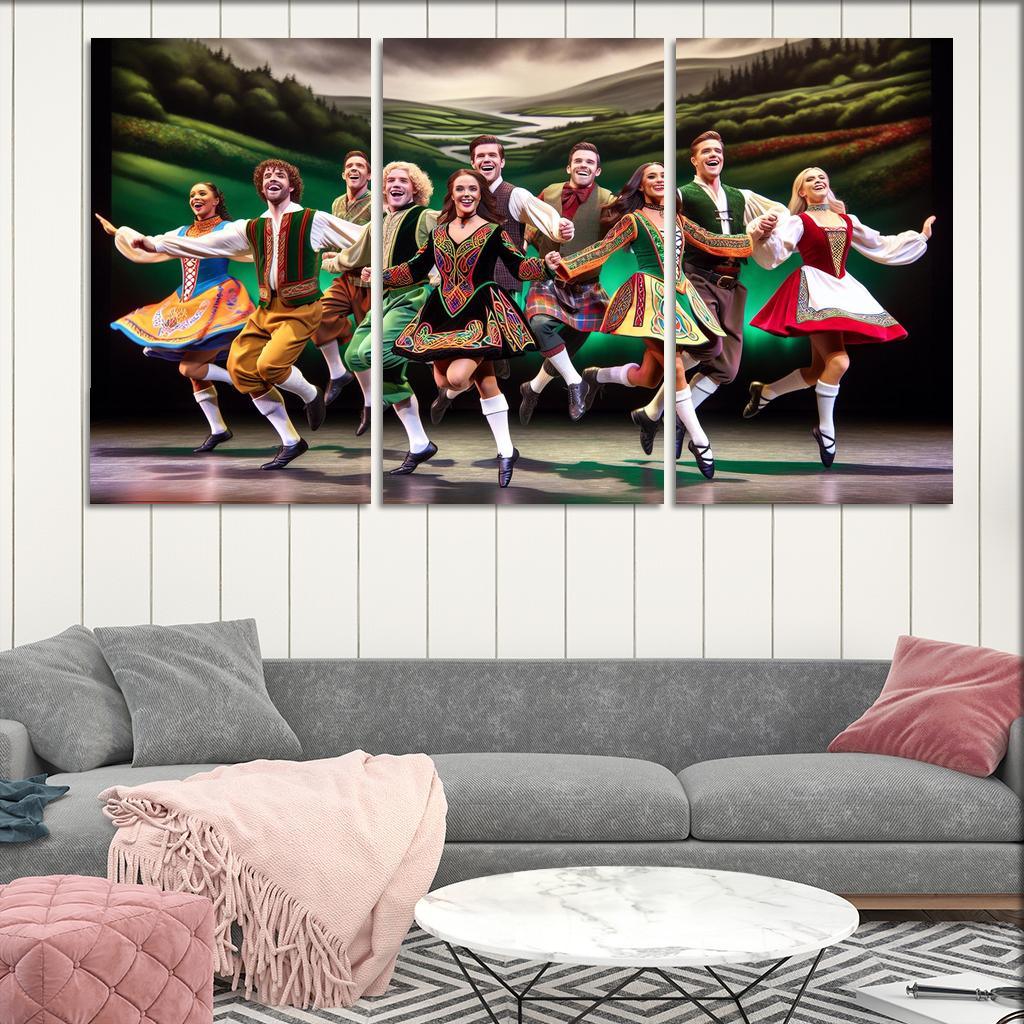 Celtic Dance The Rhythm Of The Emerald Isle Modern Paintings Frame