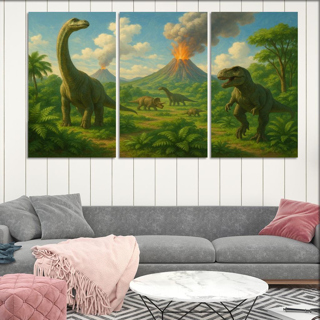 Dinosaur Discovery - Prehistoric Adventure Framed Paintings